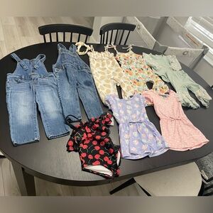 Baby girl jumpsuit clothing bundle 24m/2t